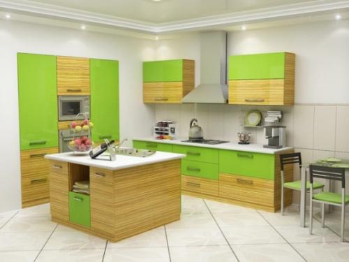Зеленая Кухня Фото Сочетание
