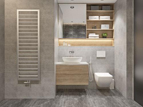 Дизайн ванной комнаты в сером цвете. Как Вам дизайн? 02