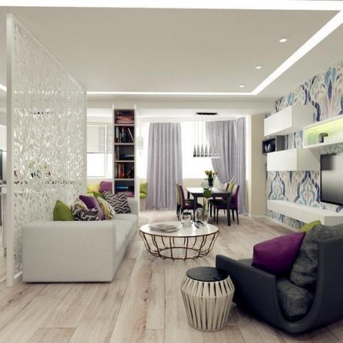 Очень красивое совмещение гостиной и кухни. А Вам нравится? 06