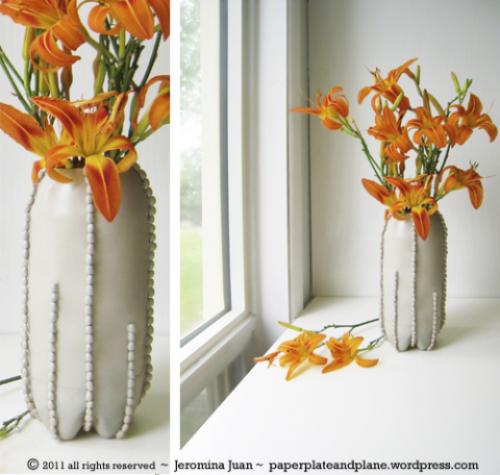 Как сделать вазу из пластиковой бутылки для цветов. Вазы из пластиковых бутылок 10