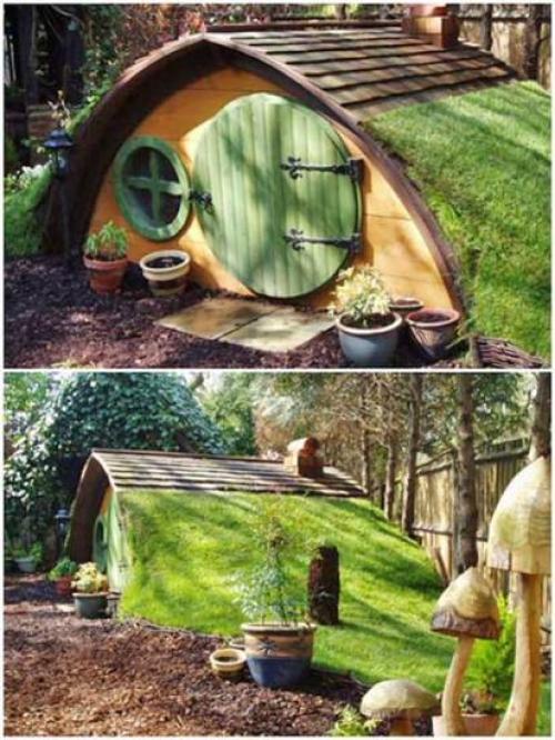 Детский домик хоббита. Впечатляющие домики хоббитов в дизайне вашей дачи