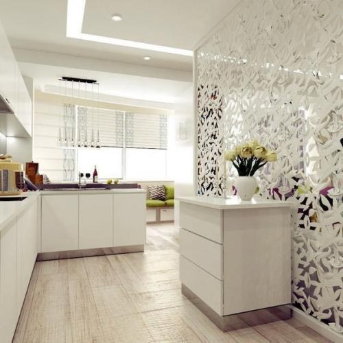 Очень красивое совмещение гостиной и кухни. А Вам нравится? 02