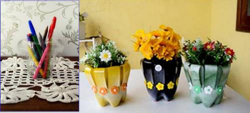 Как сделать вазу из пластиковой бутылки для цветов. Вазы из пластиковых бутылок 12