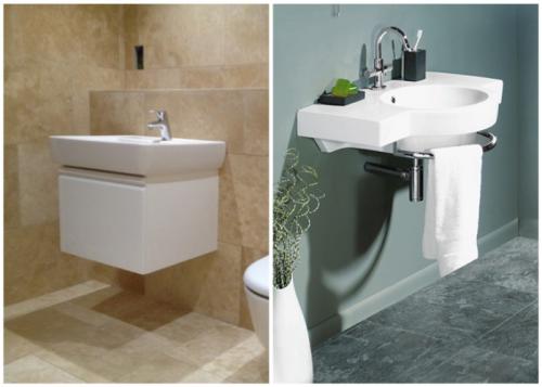 Расстановка мебели в ванной.  Правильный выбор рукомойника