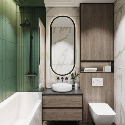 Какая ванная комната вам нравится больше всего 1, 2? 02