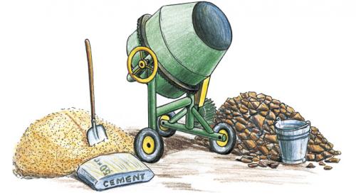 Как приготовить куб бетона. Сколько нужно материалов на 1 куб бетона?