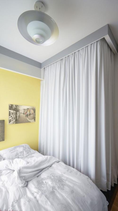 Смарт — квартира с зонированием при помощи штор 09