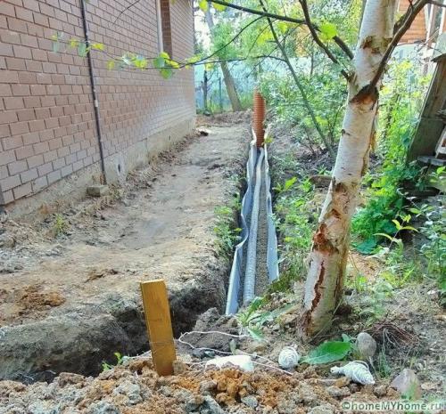 Дренаж в частном доме своими руками. Система дренажа вокруг дома 09 Дренаж в частном доме своими руками. Система дренажа вокруг дома 09