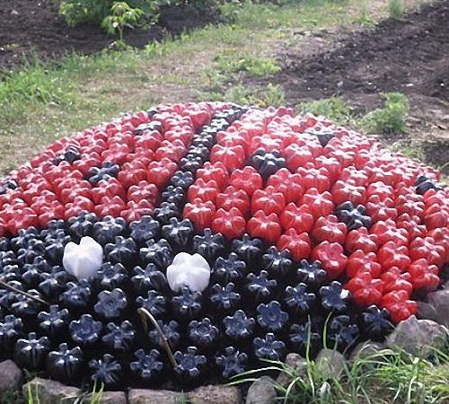 Клумбы из бутылок пластиковых. Форма клумб и бордюров из пластиковых бутылок