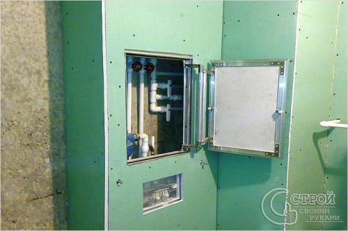 Зашивка труб в туалете гипсокартоном. Установка каркаса 04