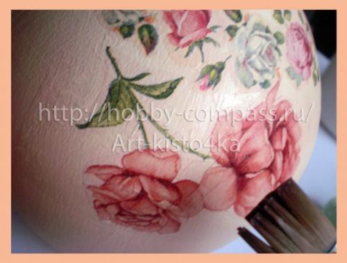 Декупаж вазы из пластиковой бутылки. Имитация фарфора