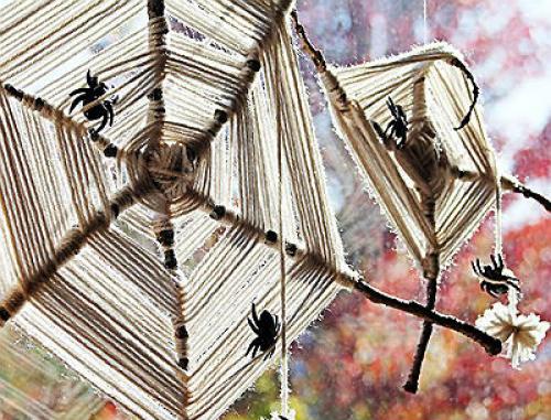 Украшения на Хэллоуин своими руками паутина. Паутина и пауки своими руками