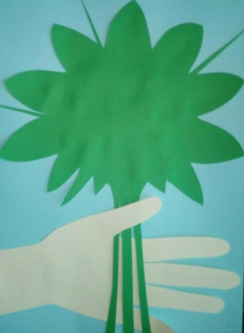 Что можно сделать ко дню матери своими руками. Легкая аппликация “Букет в ладошке” для учащихся 1-2 классов