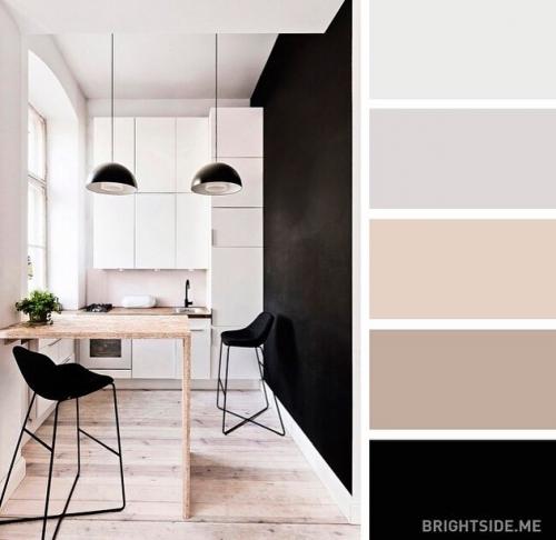Подборка модных цветовых сочетаний на кухне 01