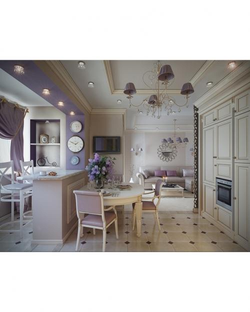 🔸Кухня-столовая в классическом стиле 02