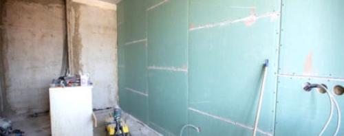 Выравнивание бетонных стен гипсокартоном. Обшивка гипсокартоном и завершение работы