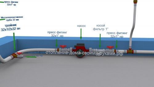 Отопление двухэтажного частного дома схема. Однотрубная система 09 Отопление двухэтажного частного дома схема. Однотрубная система 09