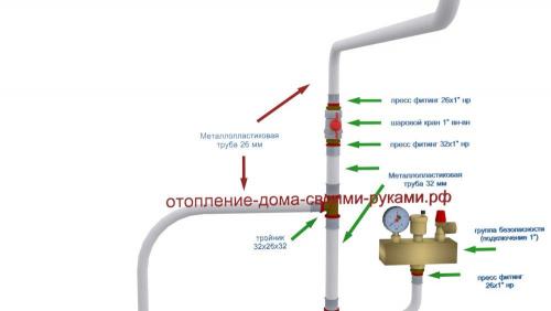 Отопление двухэтажного частного дома схема. Однотрубная система 07 Отопление двухэтажного частного дома схема. Однотрубная система 07