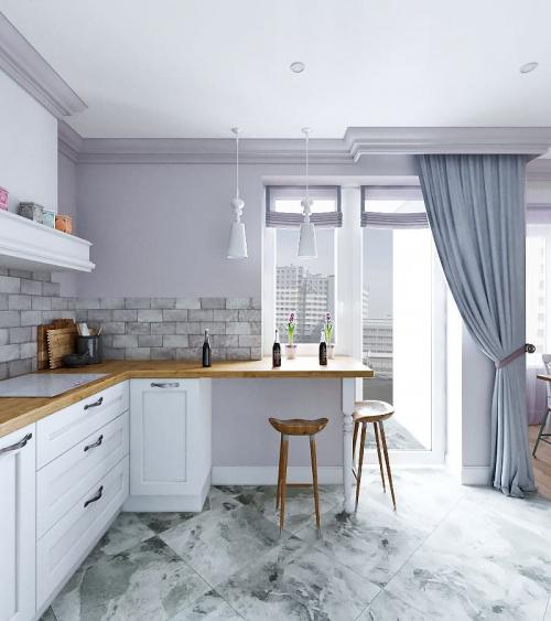 Кухня, объединенная с гостиной 02