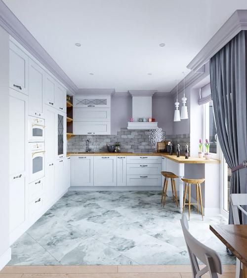 Кухня, объединенная с гостиной 01