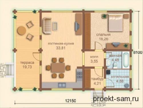 Планировка одноэтажного дома 10х12. Удобная планировка одноэтажного дома