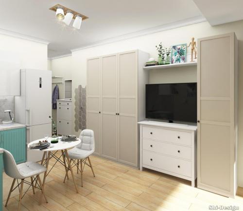 Дизайн — проект квартиры — студии. Как Вам проект? Что-то бы изменили? 01