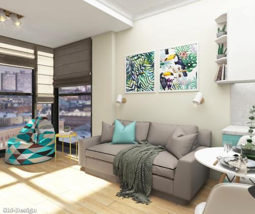 Дизайн — проект квартиры — студии. Как Вам проект? Что-то бы изменили? 02