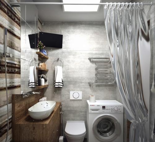 Дизайн небольшой квартиры в сером цвете 02