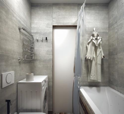 Дизайн небольшой квартиры в сером цвете 03