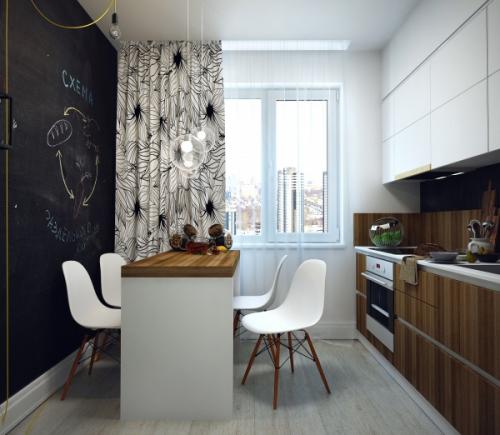 Дизайн небольшой квартиры в сером цвете 01