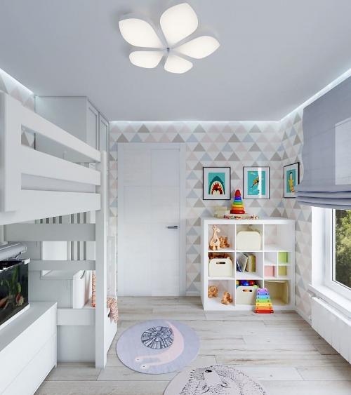 Квартира с яркими акцентами пурпурного и амазонского синего.💜💙 07