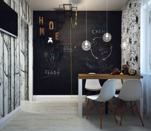 Дизайн небольшой квартиры в сером цвете 08