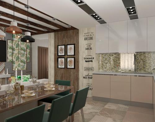 Дизайн — проект квартиры — студии с камином 06