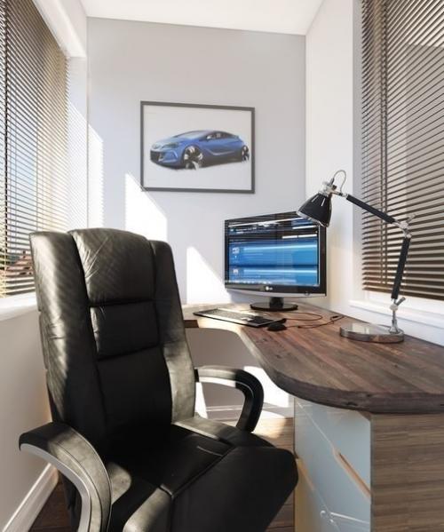 Идеи организации рабочего места на балконе 03