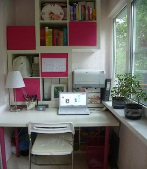 Идеи организации рабочего места на балконе 02