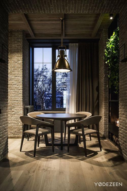 Как Вам такой интерьер квартиры в темных цветах? Мрачно или стильно? 04