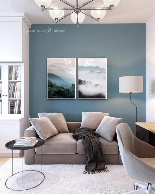 Организация спальной и гостиной зоны в однокомнатной квартире 03