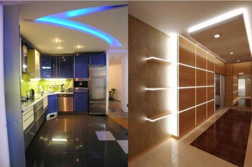 Светодиодная лента на стене. Светодиодная подсветка стены