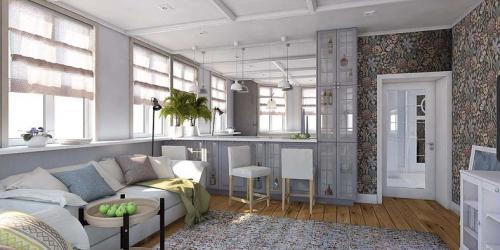 Дизайн — проект гостиной с эркером 02