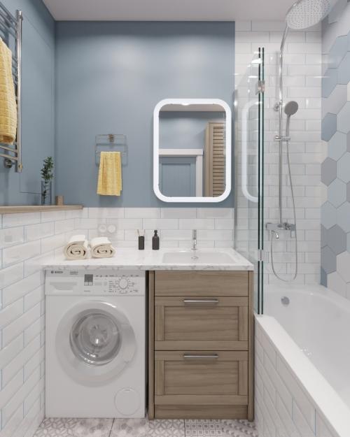 Какйо вариант дизайна ванной комнаты Вы бы выбрали? 01