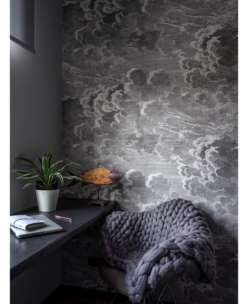 Интересный дизайн квартиры в желтом и черном цвете 06