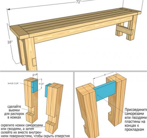 Простая скамейка своими руками. Лавочка своими руками: простые и сложные конструкции для новичков и профессионалов (150 фото-идей)