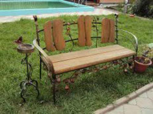 Садовые скамейки из металла и дерева. Как сделать садовую скамью своими руками
