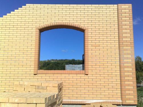 Облицовка кирпичом над проемами. Технология отделки