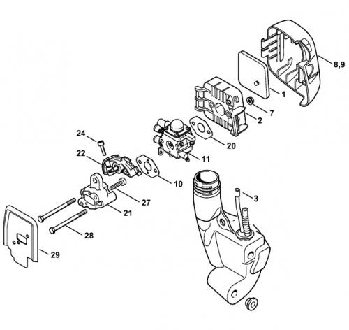 Разборка бензокосы Штиль. Разборка Штил. 
