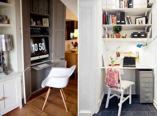 Шкаф с рабочим местом.  Домашний офис в шкафу-купе или кладовке