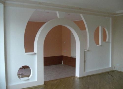 Дерево на стене из гипсокартона. Обшивка стен гипсокартоном 08 Дерево на стене из гипсокартона. Обшивка стен гипсокартоном 08