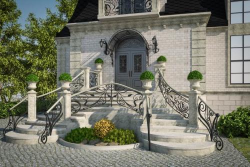 Крыльцо частного дома из металла. Материалы