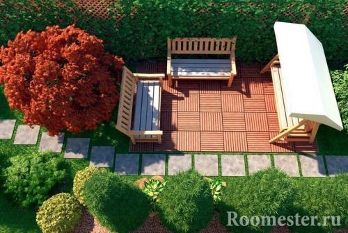 Готовые проекты ландшафтного дизайна участка 10 соток. Зонирование площади