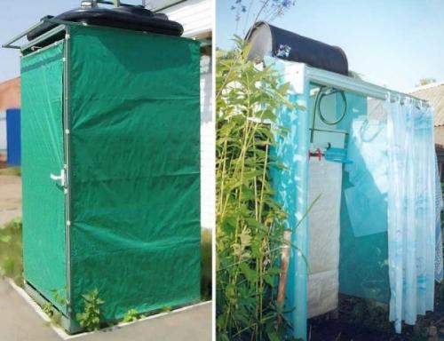 Конструкция душа. Обшивка для обтягивания каркаса